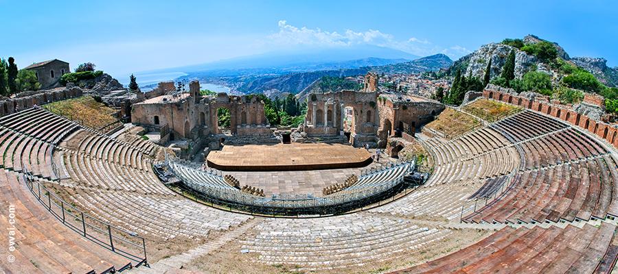 antico teatro greco a taormina Sicilia